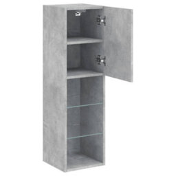 Berkfield Tv Cabinet With Led Lights Concrete Grey 30.5X30X102 Cm - thumbnail 8