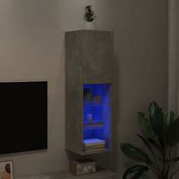 Berkfield Tv Cabinet With Led Lights Concrete Grey 30.5X30X102 Cm - thumbnail 5