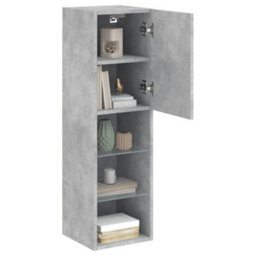 Berkfield Tv Cabinet With Led Lights Concrete Grey 30.5X30X102 Cm - thumbnail 6