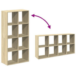 Vidaxl Room Divider Bookcase Sonoma Oak 69.5X29X137.5 Cm Engineered Wood - thumbnail 8