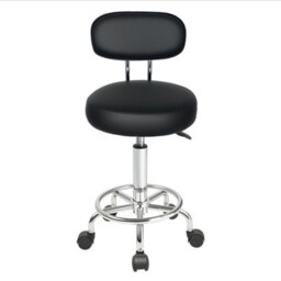 Levede Swivel Drafting Chair Round Rolling Stool Leather Height Adjustable - thumbnail 3