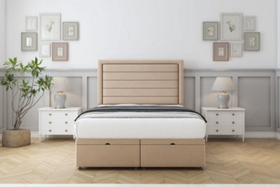 "Comfort Anna Pebble Plush Ottoman Bed Base With 54"" Floor Standing Headboard 3' Single" - image 1