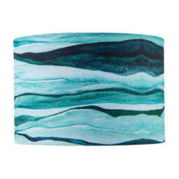 Happy Homewares Sea Waves Drum Lamp Shade In Teal Duck Egg And Navy Blue - 30Cm Linen - thumbnail 5
