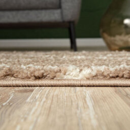 The Rugs Moroccan Shaggy Rugs And Runners Soft Fluffy Diamond Design High Pile Beige And Ivory Living Room Kitchen Hallway 520 - thumbnail 6
