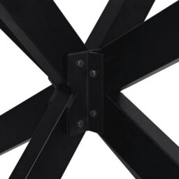 Berkfield Dining Table Leg Spider Shape Black 120X68X(72-73) Cm Steel - thumbnail 8
