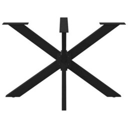 Berkfield Dining Table Leg Spider Shape Black 120X68X(72-73) Cm Steel - thumbnail 3