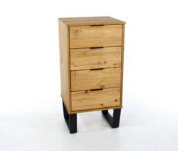 Core Products 4 Drawer Narrow Chest Of Drawers - Antique Waxed Pine, H90.3Cm X W45.0Cm X D39.5Cm - thumbnail 7