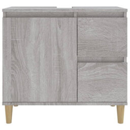 Berkfield Bathroom Cabinet Grey Sonoma 65X33X60 Cm Engineered Wood - thumbnail 7