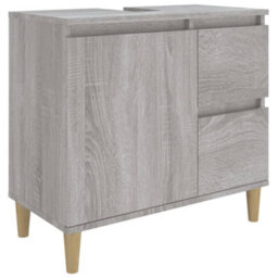Berkfield Bathroom Cabinet Grey Sonoma 65X33X60 Cm Engineered Wood - thumbnail 2