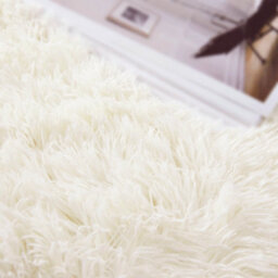 Ameha Cream Shaggy Door Mat 50X80 Cm For Bedroom Non Slip Soft Fluffy Thick Pile Small Rug Non-Shedding Easy To Clean - thumbnail 7