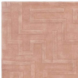 Handmade Modern Blush Abstract Wool Easy To Clean Rug For Living Room & Bedroom-120Cm X 170Cm - thumbnail 4