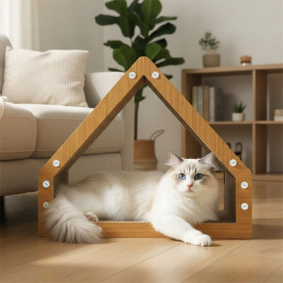 Skylos Cat Scratching Board House Corrugated Cardboard Scratcher Indoor - image 1