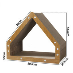 Skylos Cat Scratching Board House Corrugated Cardboard Scratcher Indoor - thumbnail 4