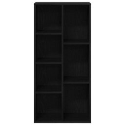 Berkfield Bookcase Black Oak 50X25X105 Cm Engineered Wood - thumbnail 6