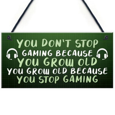 Red Ocean Games Room Novelty Gamer Sign For Boys Bedroom Man Cave Funny Gifts For Him - image 1