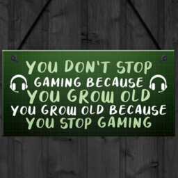 Red Ocean Games Room Novelty Gamer Sign For Boys Bedroom Man Cave Funny Gifts For Him - thumbnail 4