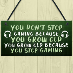 Red Ocean Games Room Novelty Gamer Sign For Boys Bedroom Man Cave Funny Gifts For Him - thumbnail 2