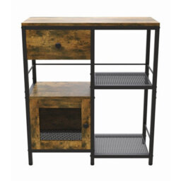 Industrial Rustic Sideboard Cabinet Wood Effect Storage Unit Kitchen Living Room - thumbnail 5