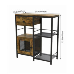 Industrial Rustic Sideboard Cabinet Wood Effect Storage Unit Kitchen Living Room - thumbnail 2