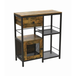 Industrial Rustic Sideboard Cabinet Wood Effect Storage Unit Kitchen Living Room - thumbnail 6