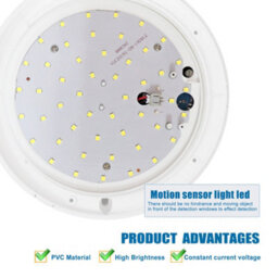 White 24W LED Ceiling Light with Infrared Motion Sensor - thumbnail 2