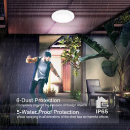White 24W LED Ceiling Light with Infrared Motion Sensor - thumbnail 1