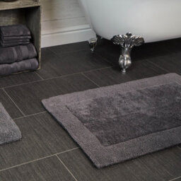 Allure Bath Fashions Elegance Reversible Heavyweight Bath Mat - Charcoal Grey - thumbnail 3