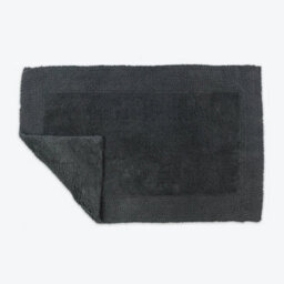 Allure Bath Fashions Elegance Reversible Heavyweight Bath Mat - Charcoal Grey - thumbnail 1