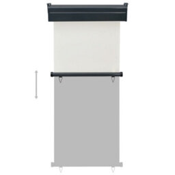 Berkfield Balcony Side Awning 80X250 Cm Cream - thumbnail 5