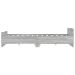Berkfield Bed Frame With Headboard And Footboard Grey Sonoma 120X200 Cm - thumbnail 5