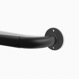 Bedlooms Matt Black Blackout Curtain Pole 28mm, Adjustable 160-300Cm Heavy Duty Metal Rod - thumbnail 1