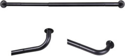 Bedlooms Matt Black Blackout Curtain Pole 28mm, Adjustable 160-300Cm Heavy Duty Metal Rod - thumbnail 2