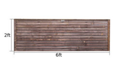 Pack Of 2 - 2Ft High X 6Ft Wide Dipped Chestnut Brown Flat Top Horizon Garden Trellis Panel - 53.00 Each - thumbnail 2