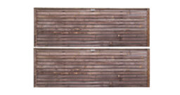 Pack Of 2 - 2Ft High X 6Ft Wide Dipped Chestnut Brown Flat Top Horizon Garden Trellis Panel - 53.00 Each
