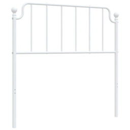 Berkfield Metal Headboard White 100 Cm - thumbnail 2