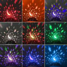 Cuqoo Baby Night Light Star Moon Projector Rotating Led Bedroom Nursery Child Sleep Lamp Blue 360 Degree - thumbnail 6