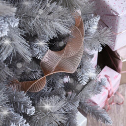 Melody Maison Pink Sparkle Ruffle Christmas Tree Ribbon - 270Cm (2.7M / 106.3') - thumbnail 5