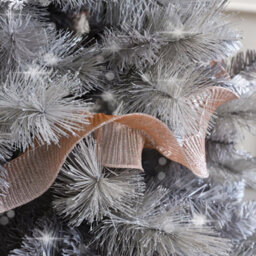 Melody Maison Pink Sparkle Ruffle Christmas Tree Ribbon - 270Cm (2.7M / 106.3') - thumbnail 4