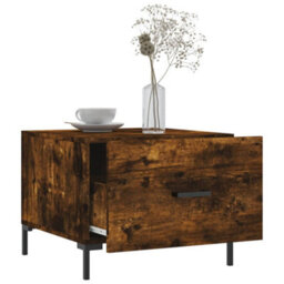 Berkfield Coffee Tables 2 Pcs Smoked Oak 50X50X40 Cm Engineered Wood - thumbnail 4