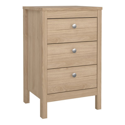Furniture To Go Madrid Bedside Table 3 Drawers In Jackson Hickory Oak - image 1