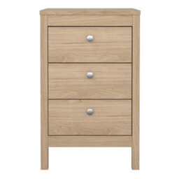 Furniture To Go Madrid Bedside Table 3 Drawers In Jackson Hickory Oak - thumbnail 2