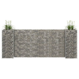 Berkfield H-Shaped Gabion Planter Steel Wire 260X40X100 Cm