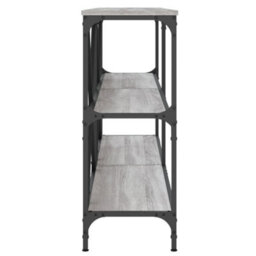 Berkfield Console Table Grey Sonoma 160X30X75 Cm Engineered Wood And Iron - thumbnail 5