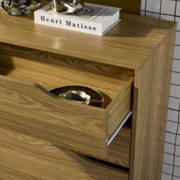 Sweeek - 4-Drawer Chest With Walnut Wood Effect Ash Effect 80X40X99 Cm - Nepal - thumbnail 6