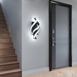 Pheashine Wall Lights ,modern Black Led Wall Light, 22W,white 6500K Aluminum And Acrylic For Bedroom Living Room Hallway - thumbnail 3