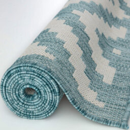 The Rugs Ecology Collection Outdoor Rugs In Aqua  100Aq - thumbnail 5