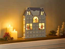 Beliani Christmas Decoration Led Femund Advent Calendar 40 Cm White - thumbnail 2