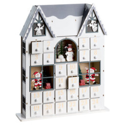 Beliani Christmas Decoration Led Femund Advent Calendar 40 Cm White - thumbnail 4