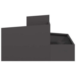 Berkfield Garden Planter Black 80 X 80 X 50 Cm Cold-Rolled Steel - thumbnail 6