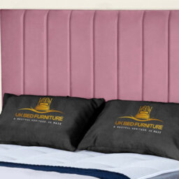 UKBEDFURNITURE Milano Pink Plush Valvet Upholstered Bed Frame Only - Slatted Base - 48 Inch Headboard - thumbnail 2